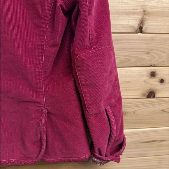 Y2K GAP Size Small Pink Corduroy Floral Lined Button Front Spring Jacket - Picture 9 of 16